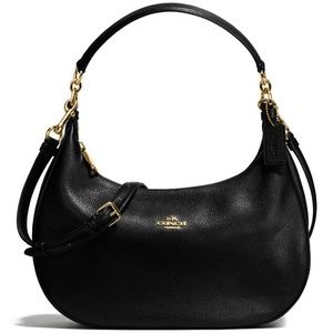 Coach Pebble Leather Harley East / West Hobo Cross